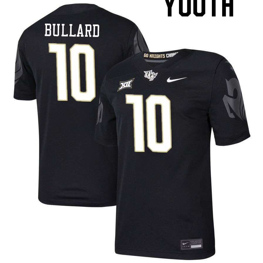 Youth #10 Quadric Bullard UCF Knights Big 12 Conference College Football Jerseys Stitched-Black